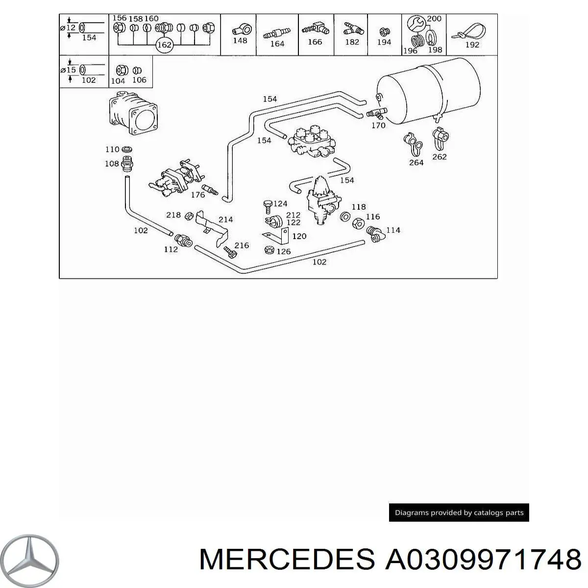 Compre A0309971748 Mercedes Unidade de válvulas de suspensão regulada dianteira