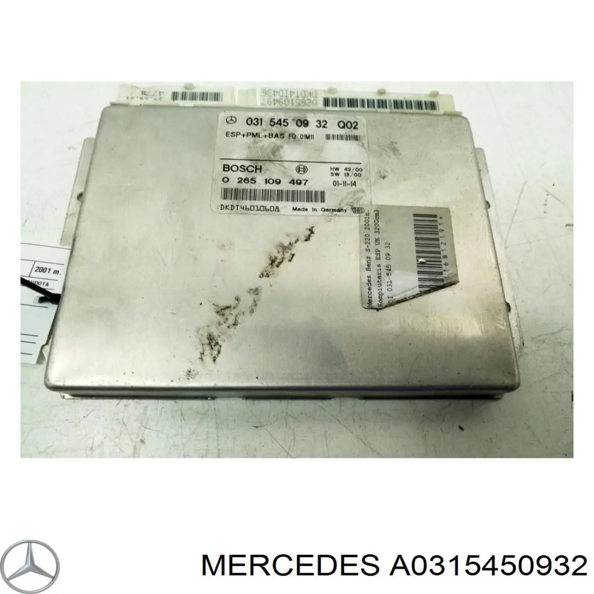 A0315450932 Mercedes Unidade de controlo ESP