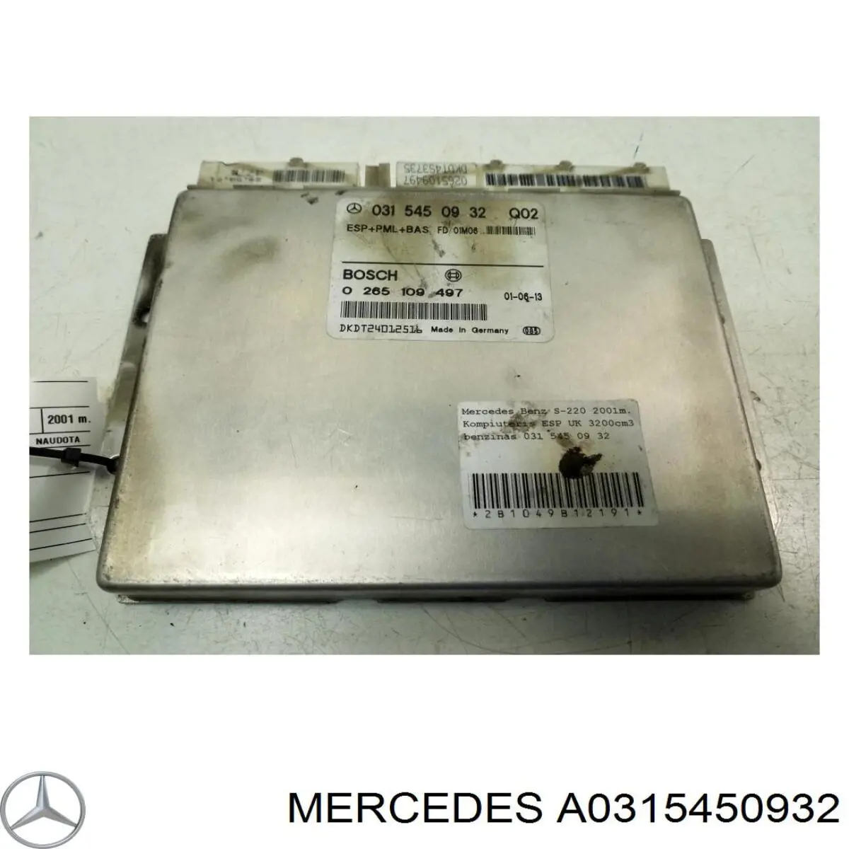 Unidade de controlo ESP Mercedes A0315450932 preço, a partir de 103,86 USD