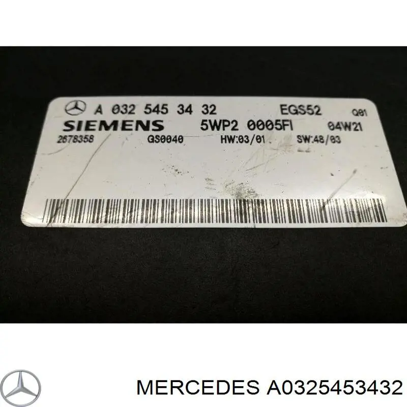 Compre A0325453432 Mercedes Módulo de direção (Centralina eletrônica) da Caixa Automática de Mudança eletrônica