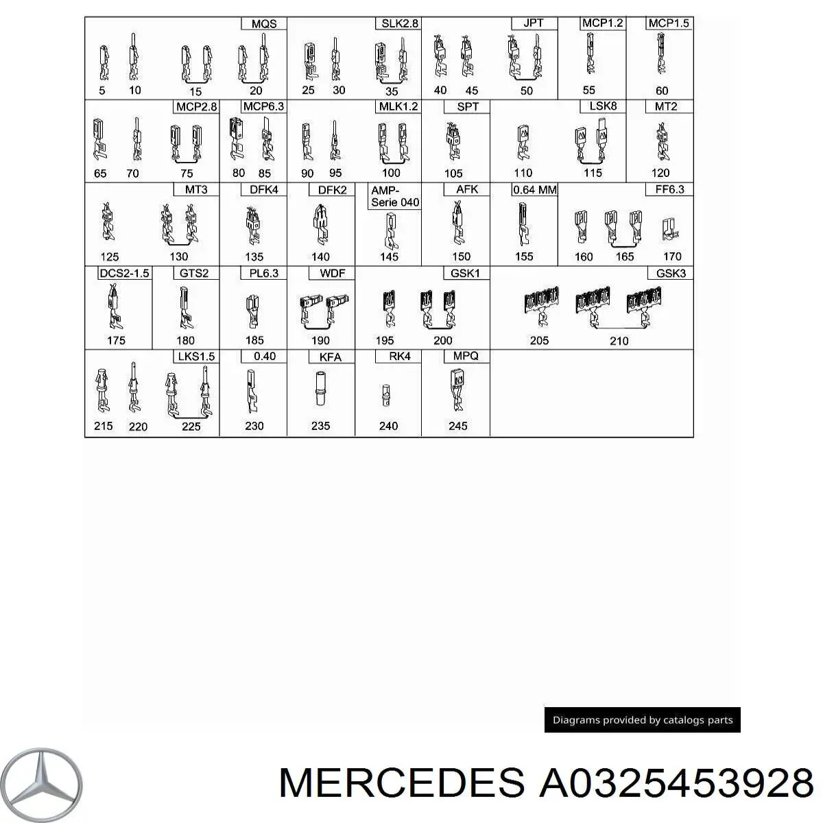 A0165454126 Mercedes Pino do cabo