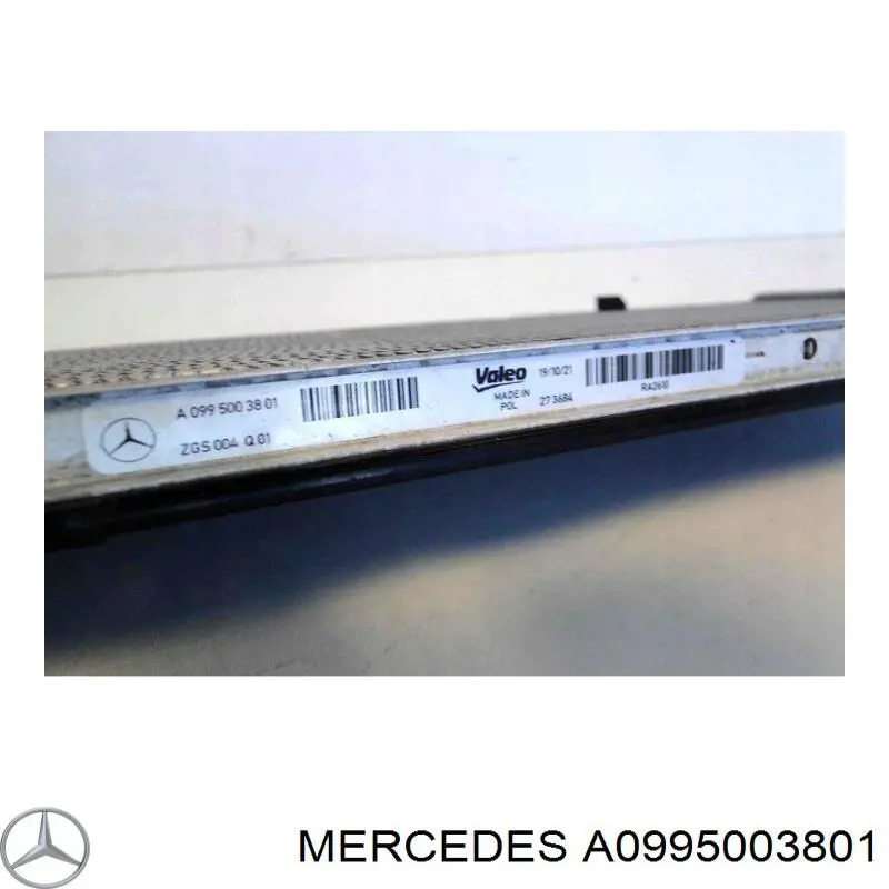 Radiador de esfriamento de motor adicional Mercedes A0995003801 preço, a partir de 265,82 USD