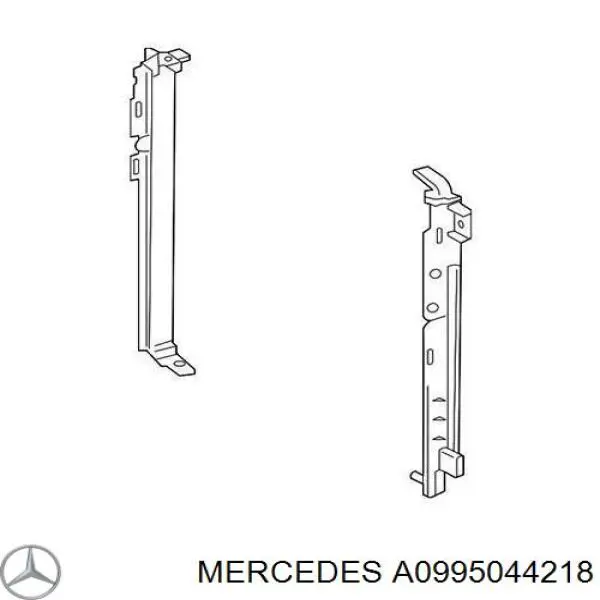 Compre A0995044218 Mercedes Suporte direito do radiador (painel de montagem de fixação das luzes)