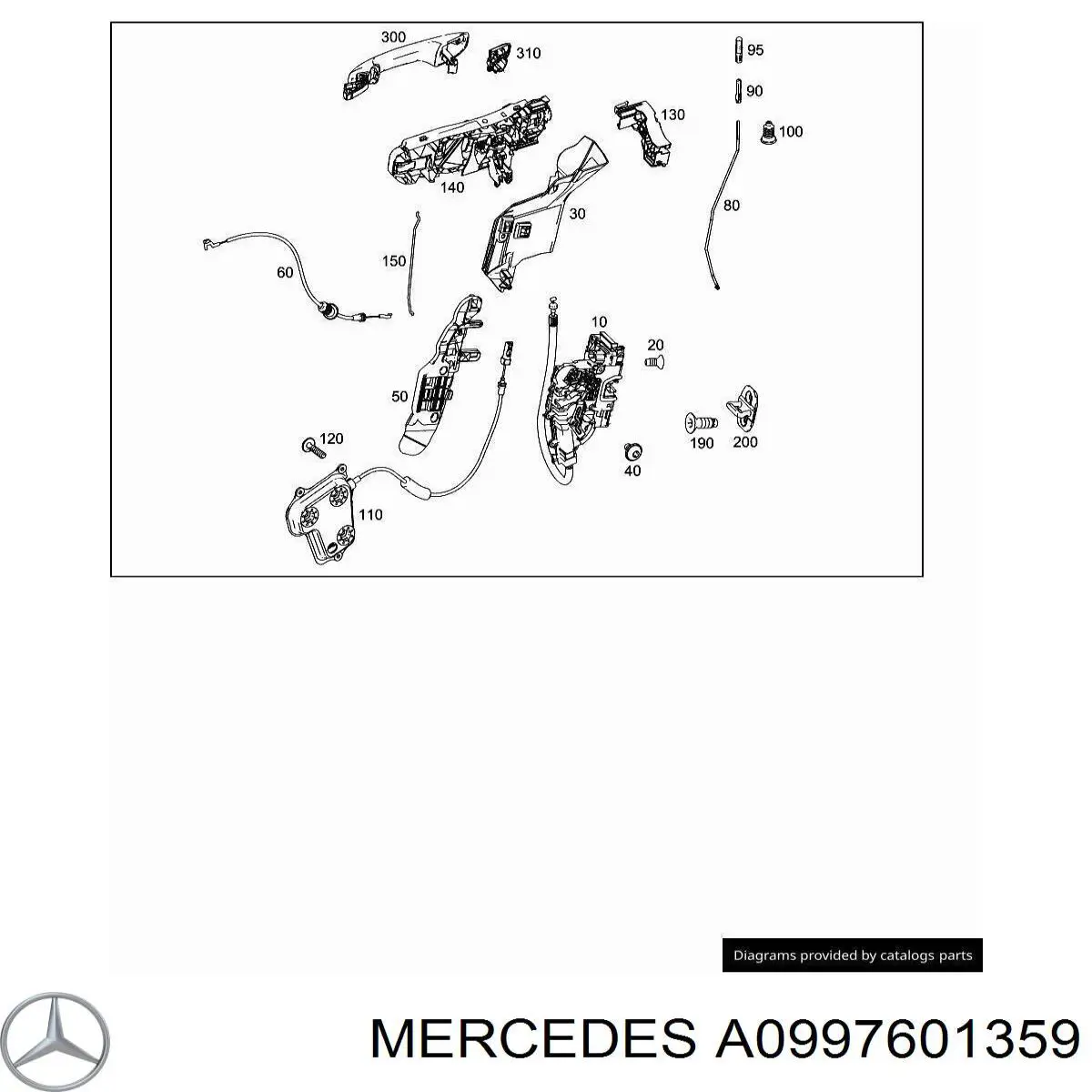 Maçaneta dianteira esquerda externa da porta Mercedes A09976013599149 preço, a partir de 62,99 USD