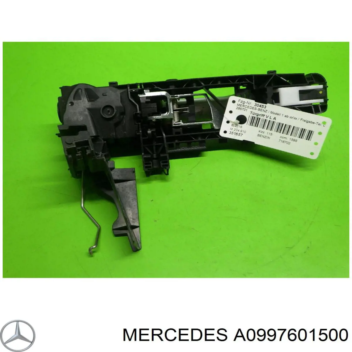 A0997601500 Mercedes Suporte de maçaneta externa da porta dianteira esquerda