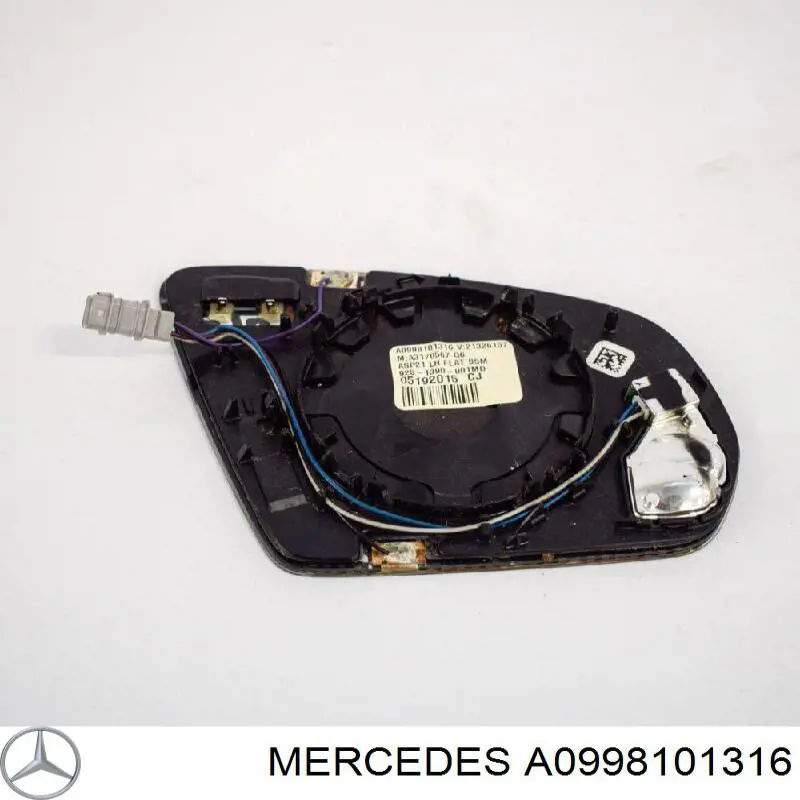 Elemento espelhado do espelho de retrovisão esquerdo Mercedes A0998101316 preço, a partir de 245,90 USD
