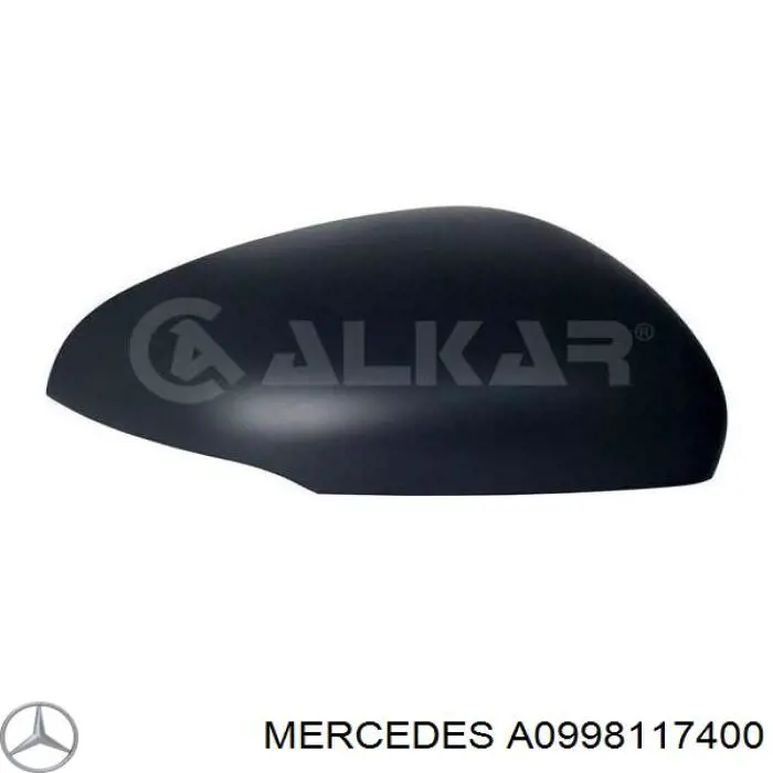 Placa sobreposta (tampa) do espelho de retrovisão direito Mercedes A0998117400 preço, a partir de 96,99 USD
