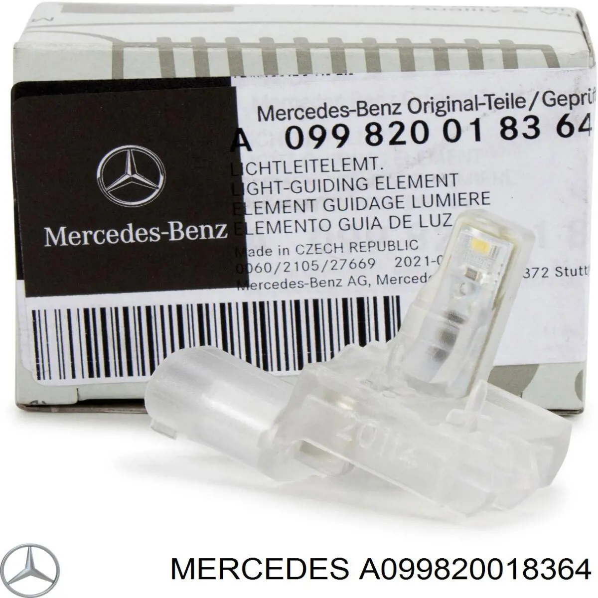 A099820018364 Mercedes Lanterna da luz de fundo de maçaneta da porta dianteira