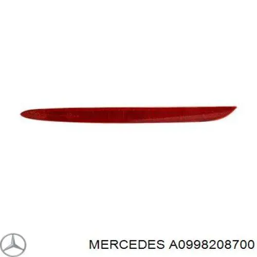 A0998208700 Mercedes Retrorrefletor (refletor) do pára-choque traseiro esquerdo