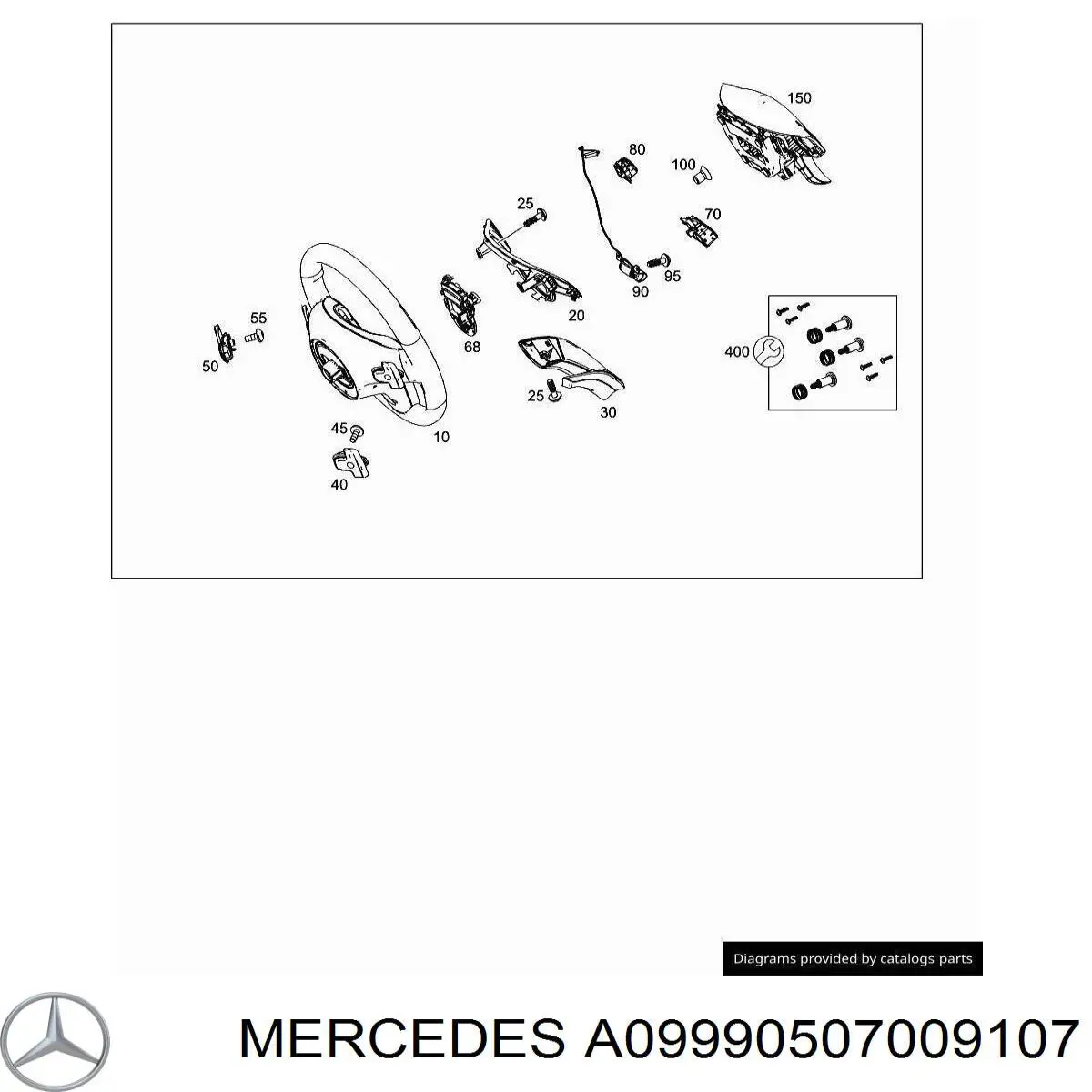 Unidade de interruptores de botão do volante de direção Mercedes A0999050700 preço, a partir de 117,42 USD