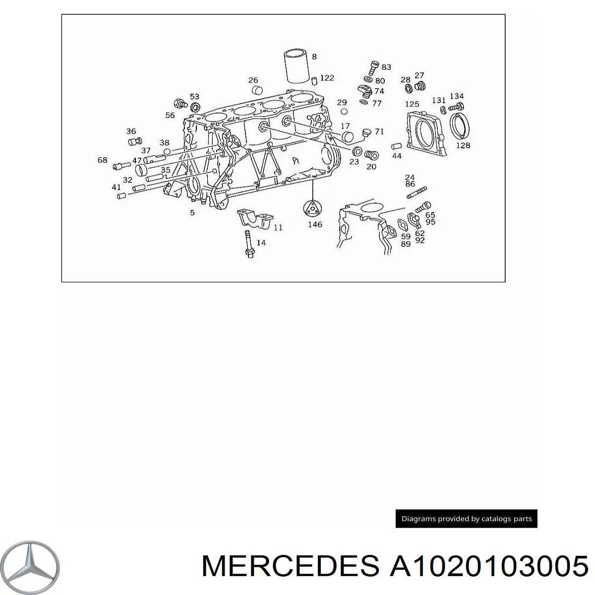 A1020103005 Mercedes Kit inferior de vedantes de motor