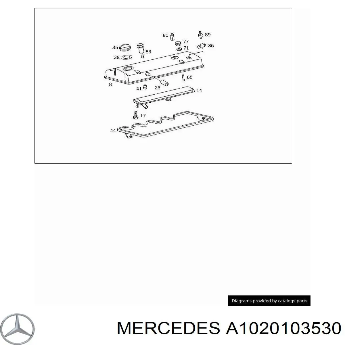 Tampa de válvulas Mercedes E  T123