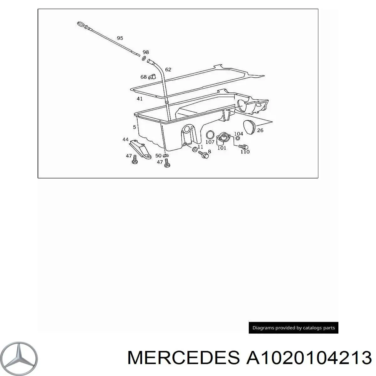 A1020104213 Mercedes Panela de óleo de cárter do motor