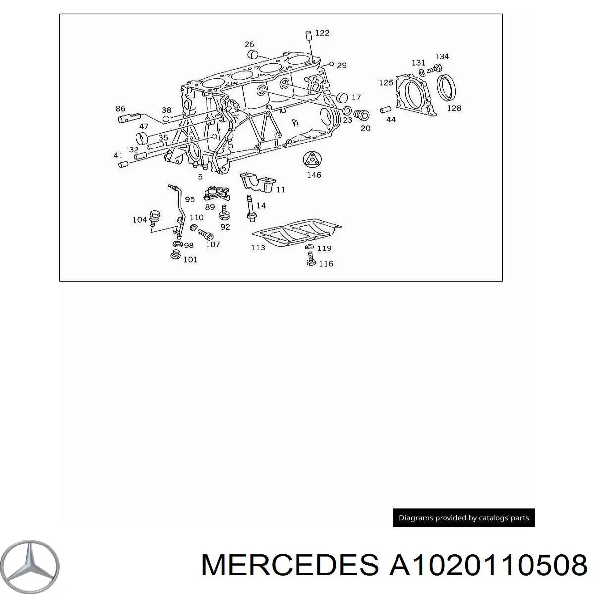 A1020110108 Mercedes Tampa de motor traseira
