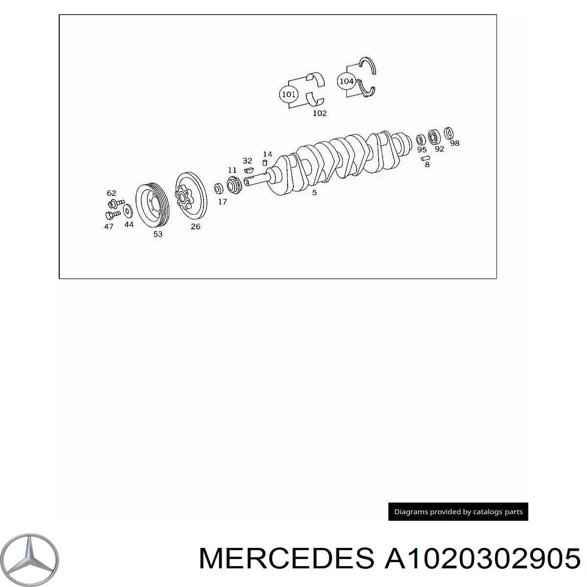 A1020302905 Mercedes Volante de motor