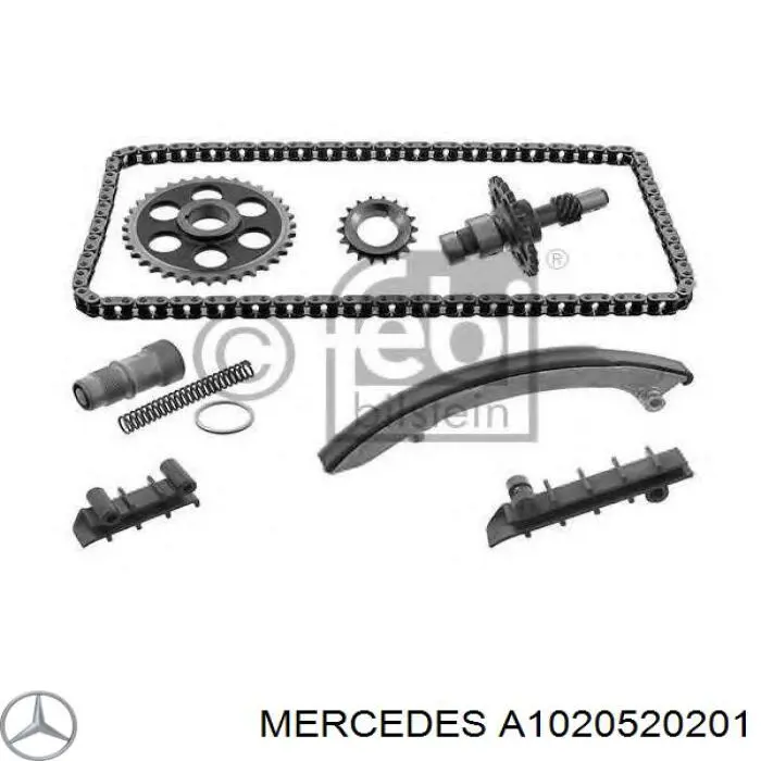 A1020520201 Mercedes Engrenagem de cadeia da roda dentada da árvore distribuidora de motor