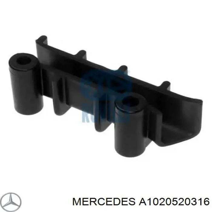 Compre A1020520316 Mercedes Amortecedor de cadeia do mecanismo de distribuição de gás, inferior
