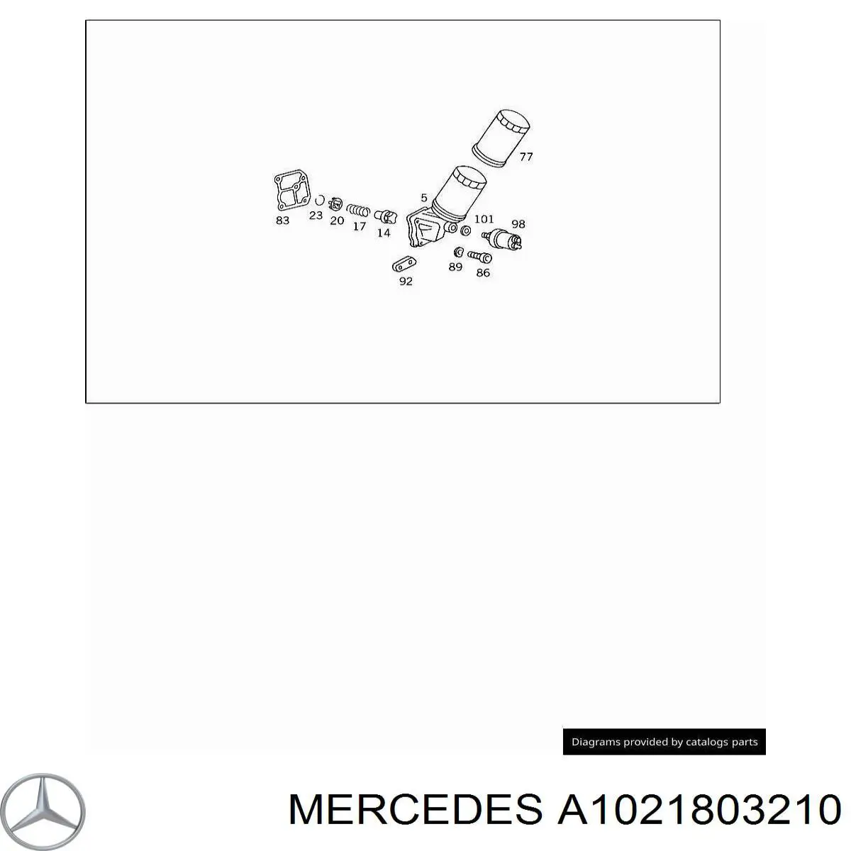 Caixa do filtro de óleo Mercedes A1021803210 preço, a partir de 345,33 USD