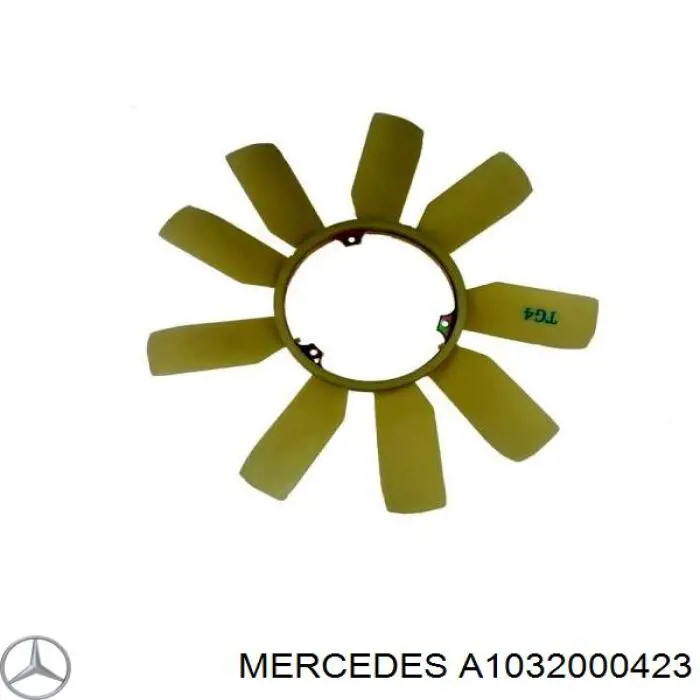 A1032000423 Mercedes Ventilador (roda de aletas) do radiador de esfriamento