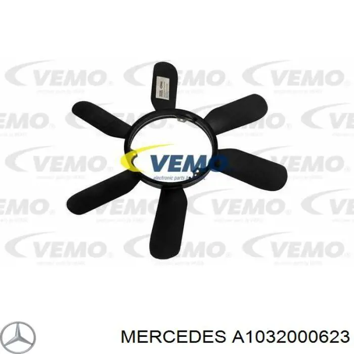 Ventilador (roda de aletas) do radiador de esfriamento Mercedes A1032000623 preço, a partir de 41,04 USD