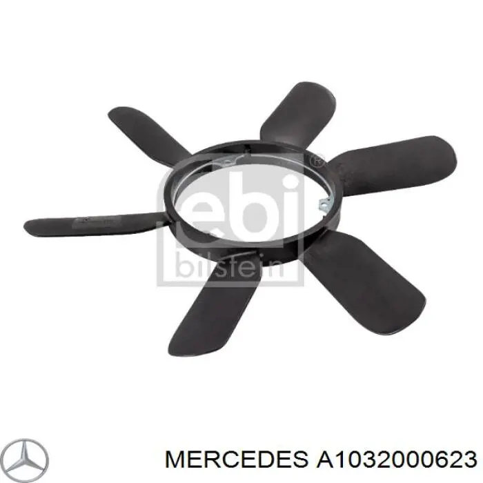 Compre A1032000623 Mercedes Ventilador (roda de aletas) do radiador de esfriamento