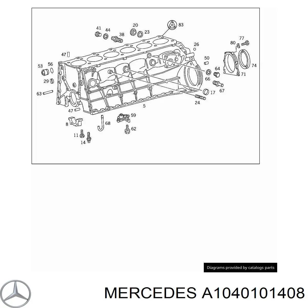 A1040101408 Mercedes Kit inferior de vedantes de motor