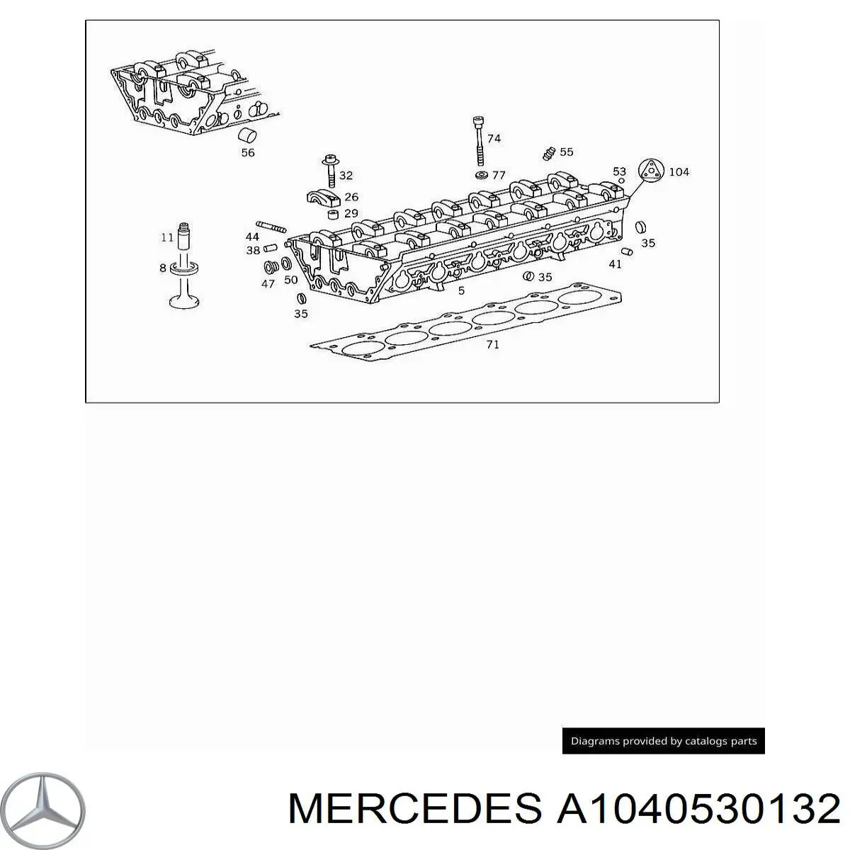 A1040530132 Mercedes Assento de válvula de escape