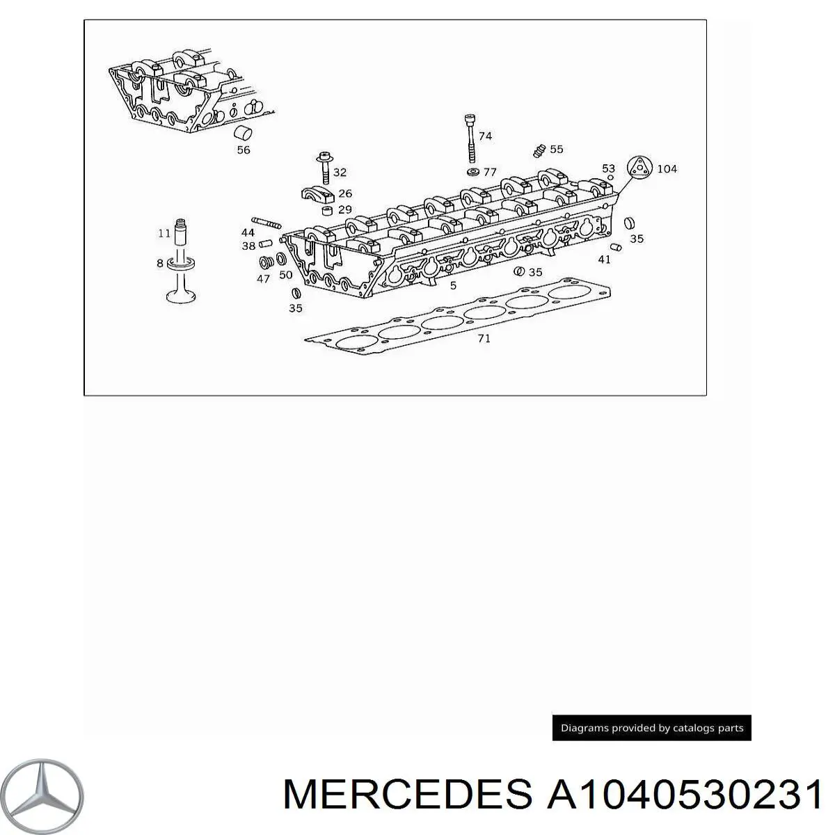 A1040530231 Mercedes Assento de válvula de admissão