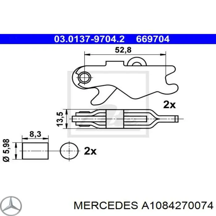 Kit de reparação do freio de estacionamento Mercedes 1084270074 preço, a partir de 6,56 USD