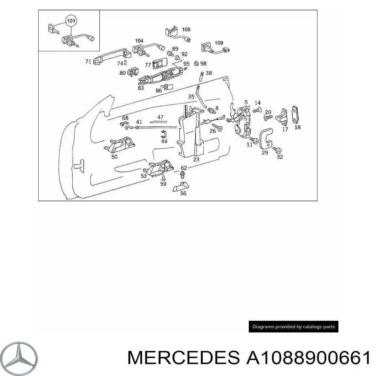  Mercedes A1088900661 preço, a partir de 76,08 USD
