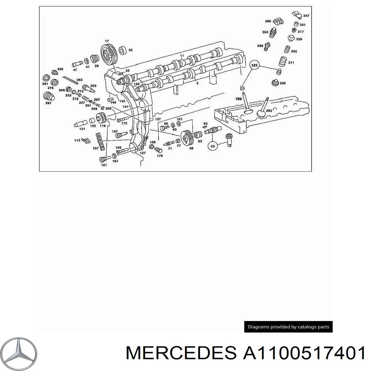 Árvore distribuidora de motor de admissão Mercedes E  C123