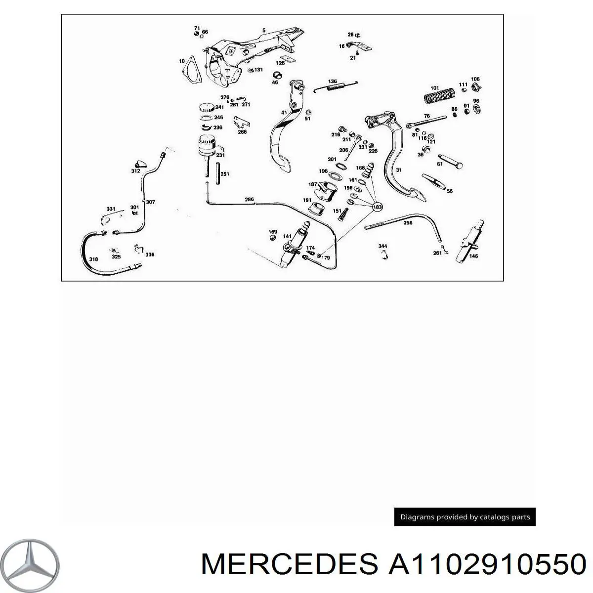 1242920050 Mercedes Bucha do eixo de pedal de embraiagem