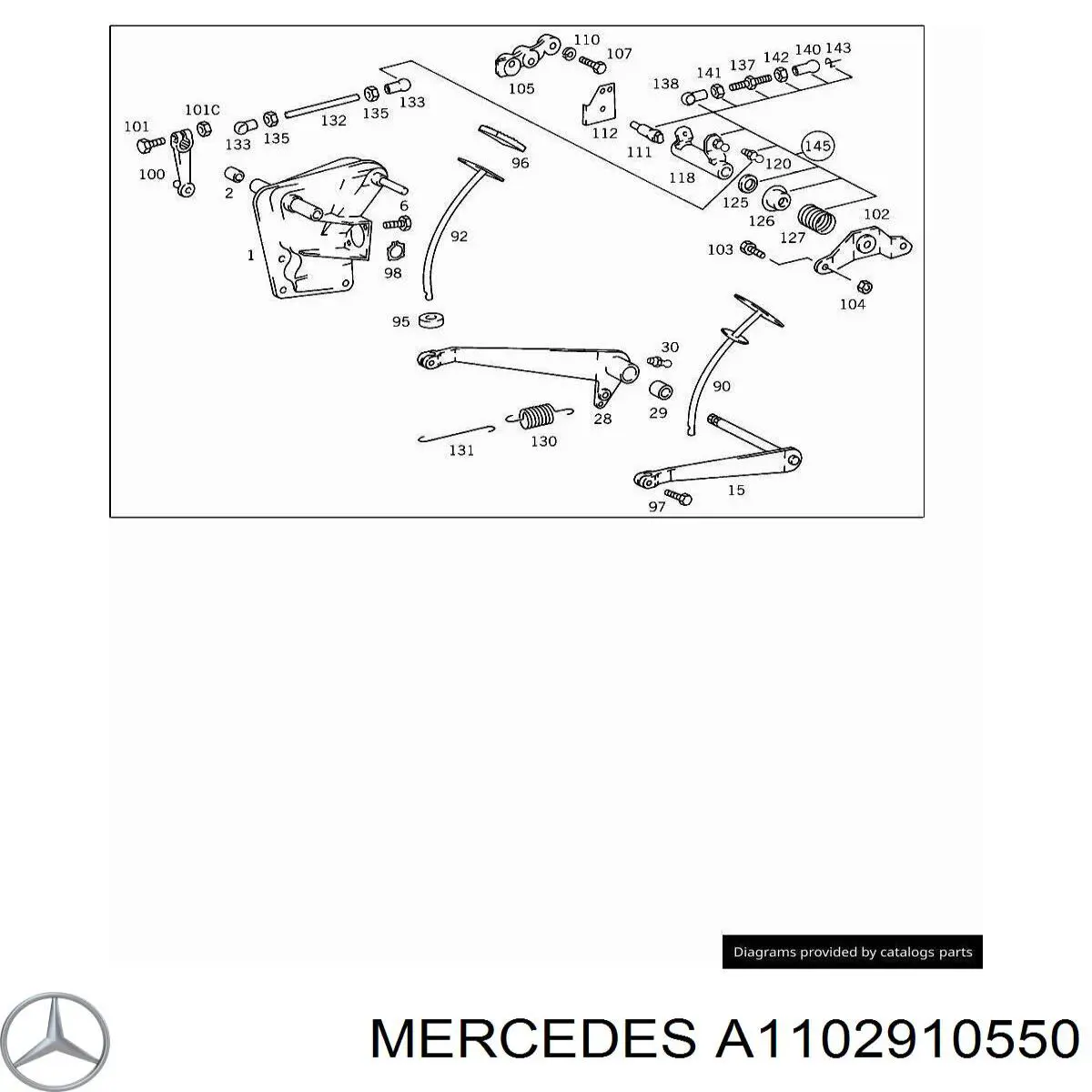 Compre 1242920050 Mercedes Bucha do eixo de pedal de embraiagem