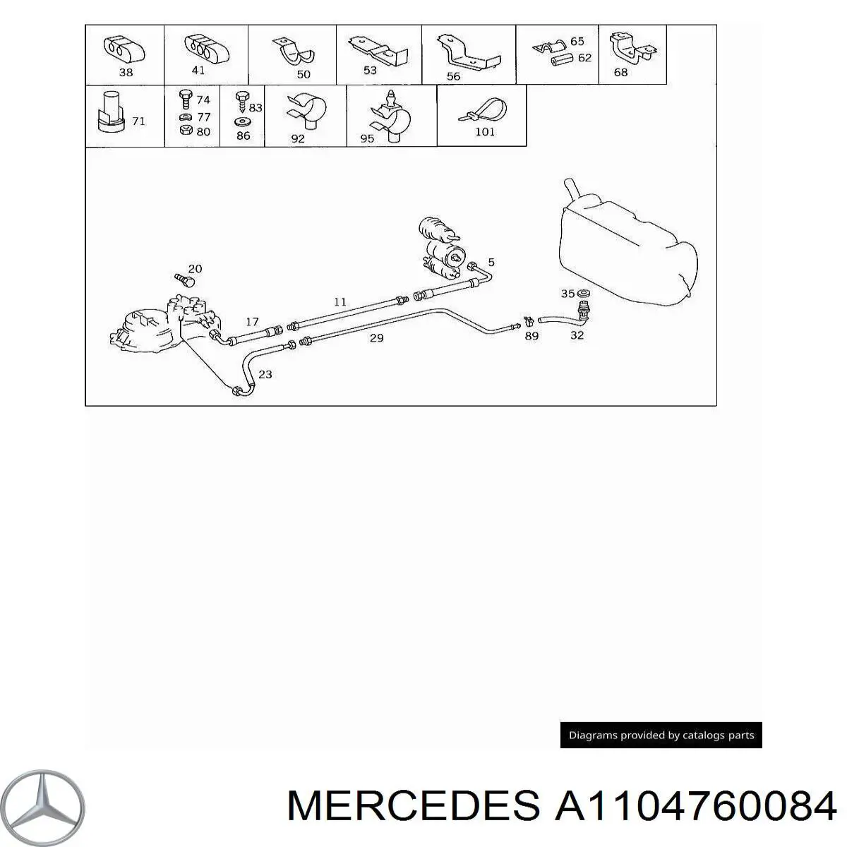  Mercedes A1104760084 preço, a partir de 5,87 USD