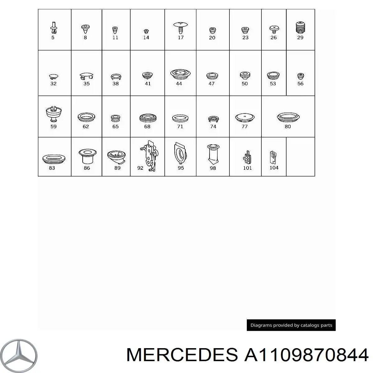 A1109870844 Mercedes Tampa de tanque de fluido para lavador