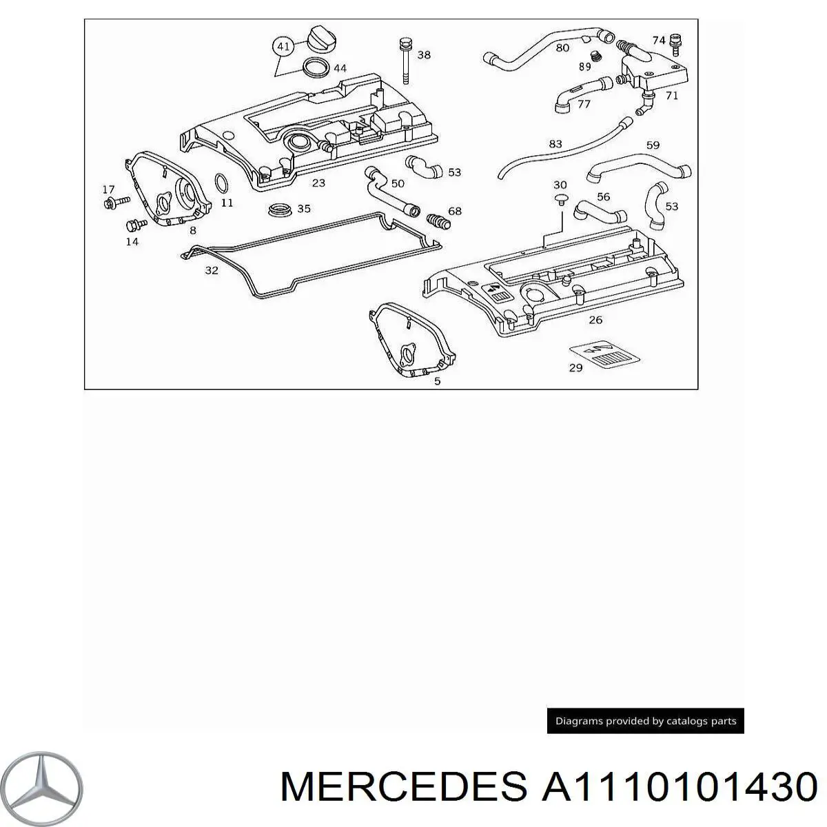 A1110101430 Mercedes Tampa de válvulas