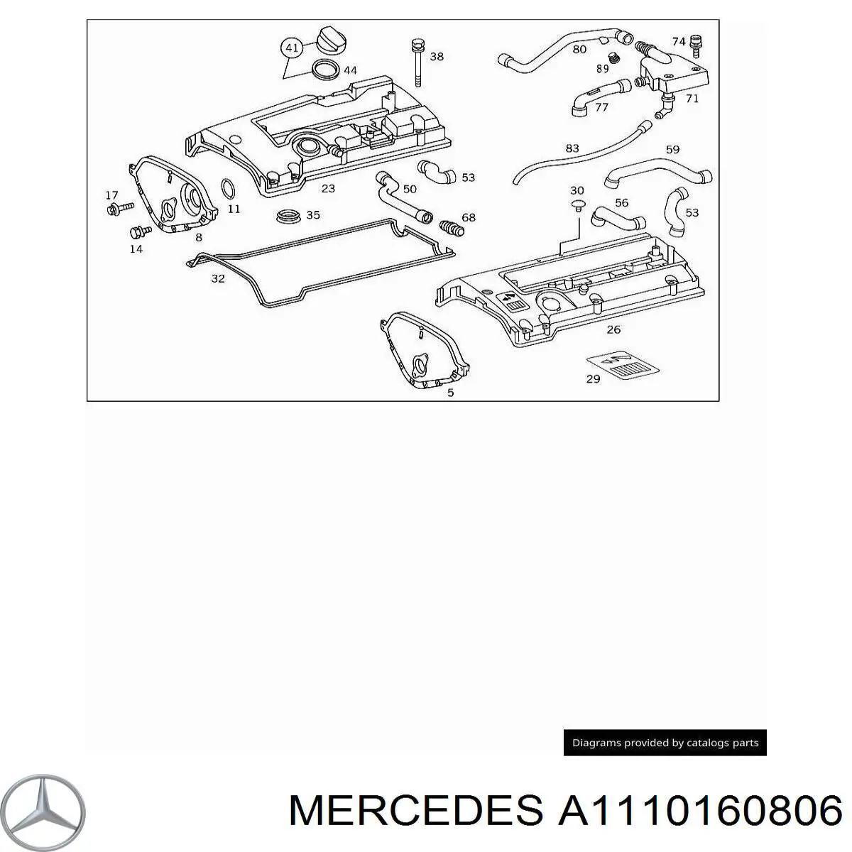 A1110160806 Mercedes Tampa dianteira de cabeça de motor (CBC)