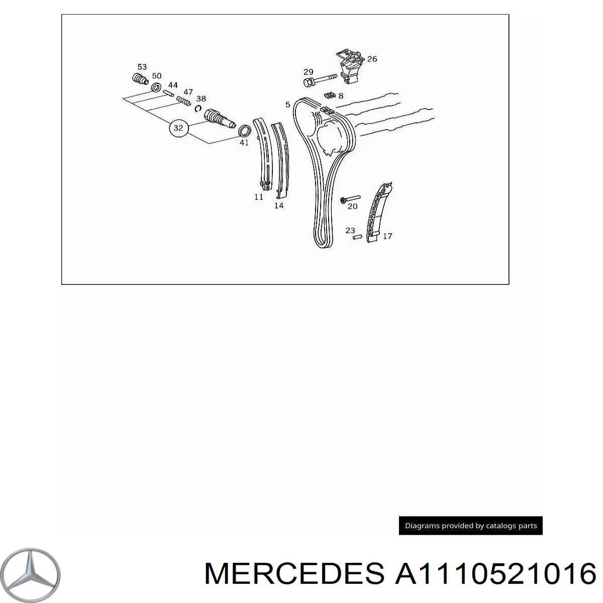 Compre A1110521016 Mercedes Amortecedor de cadeia do mecanismo de distribuição de gás