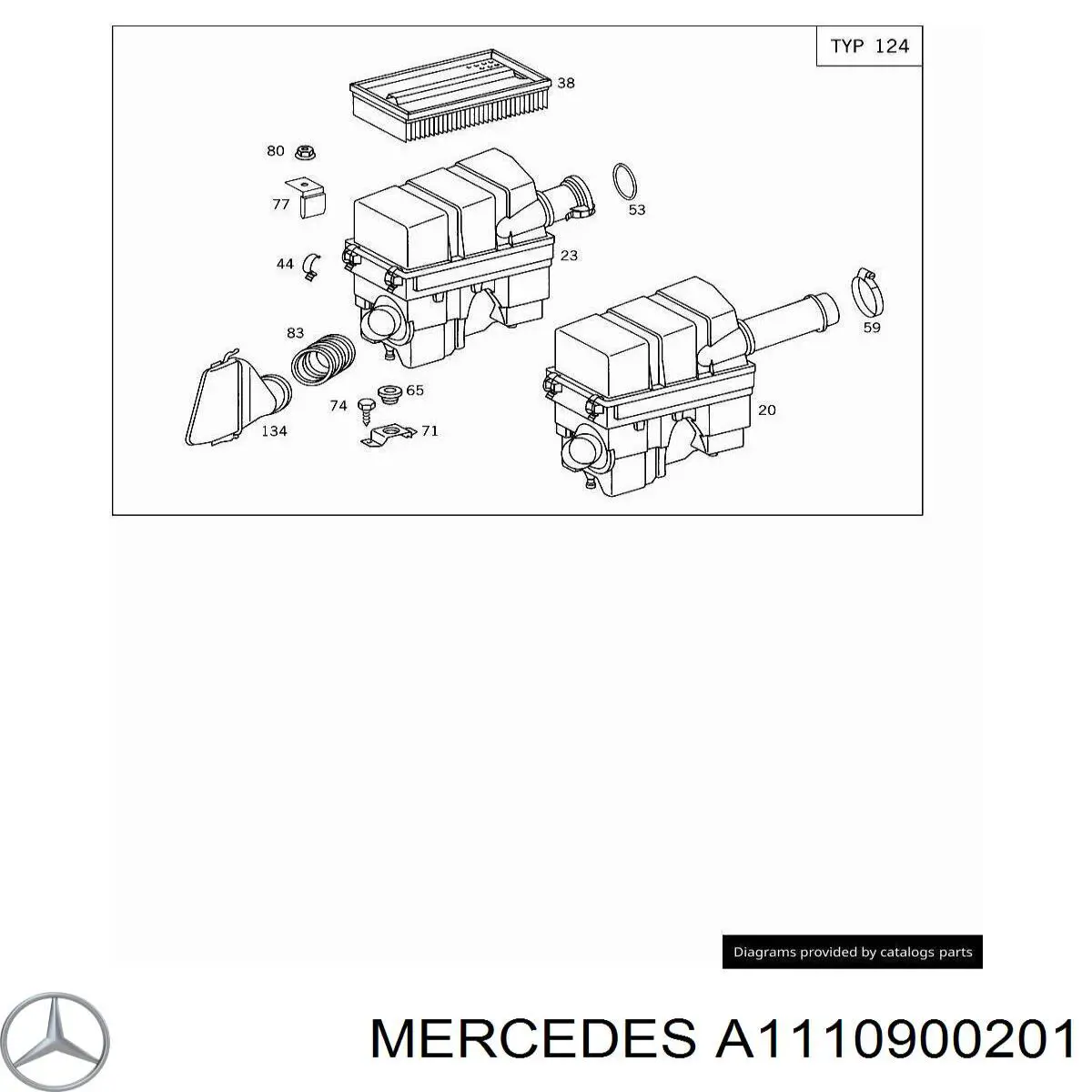Caixa de filtro de ar Mercedes A1110900201 preço, a partir de 364,24 USD
