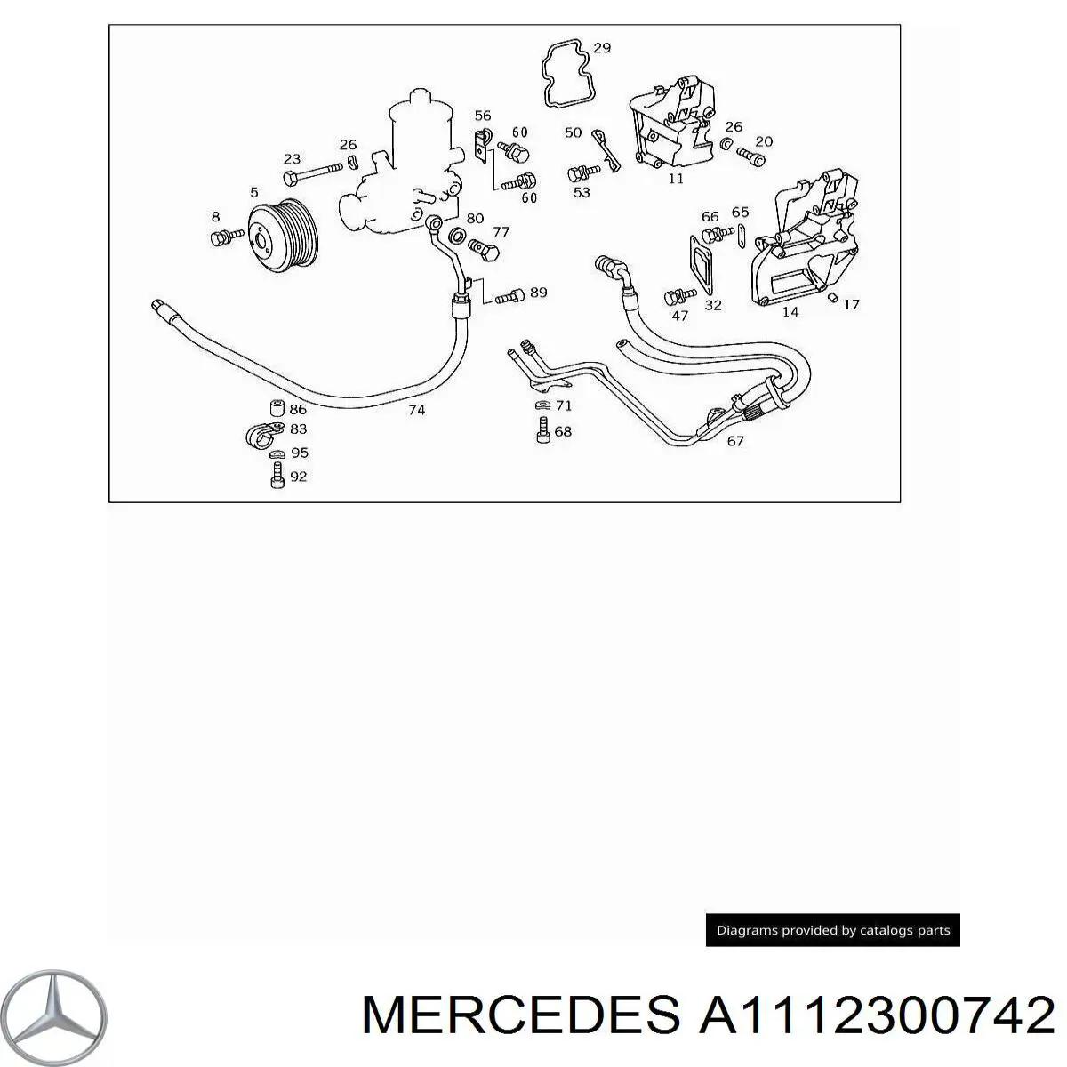 A1112300742 Mercedes Consola de bomba da Direção hidrâulica assistida