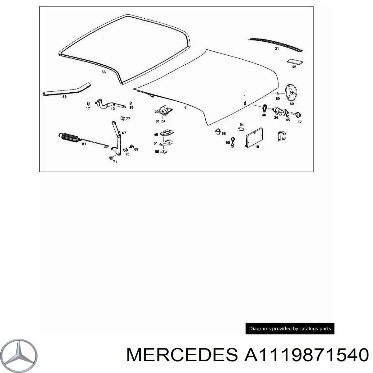  Mercedes A1119871540 preço, a partir de 14,56 USD