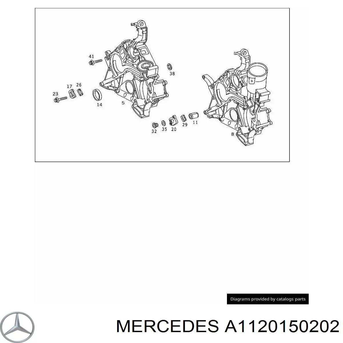A1120100633 Mercedes Tampa de motor dianteira