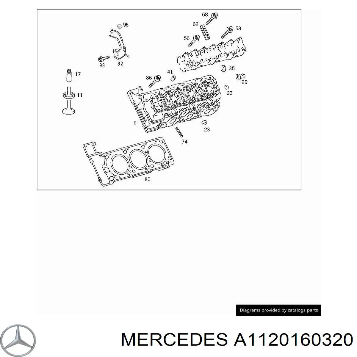 A1120160320 Mercedes Vedante esquerdo de cabeça de motor (CBC)