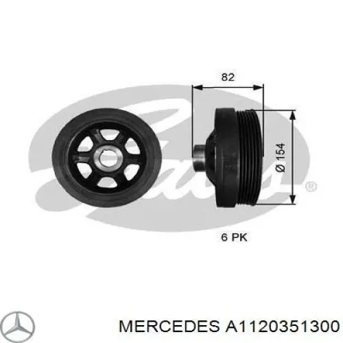 Compre A1120351300 Mercedes Polia de cambota