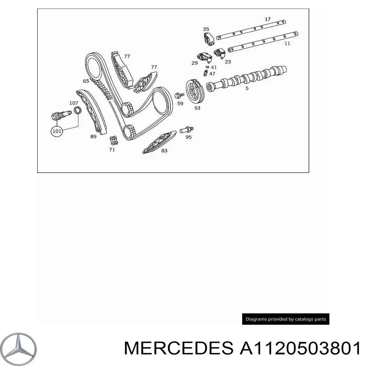A1120503801 Mercedes Árvore distribuidora esquerda de motor
