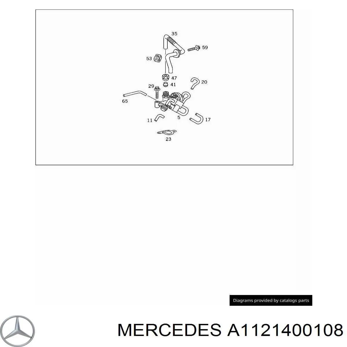 A1121400108 Mercedes Cano derivado do sistema de recirculação dos gases de escape EGR