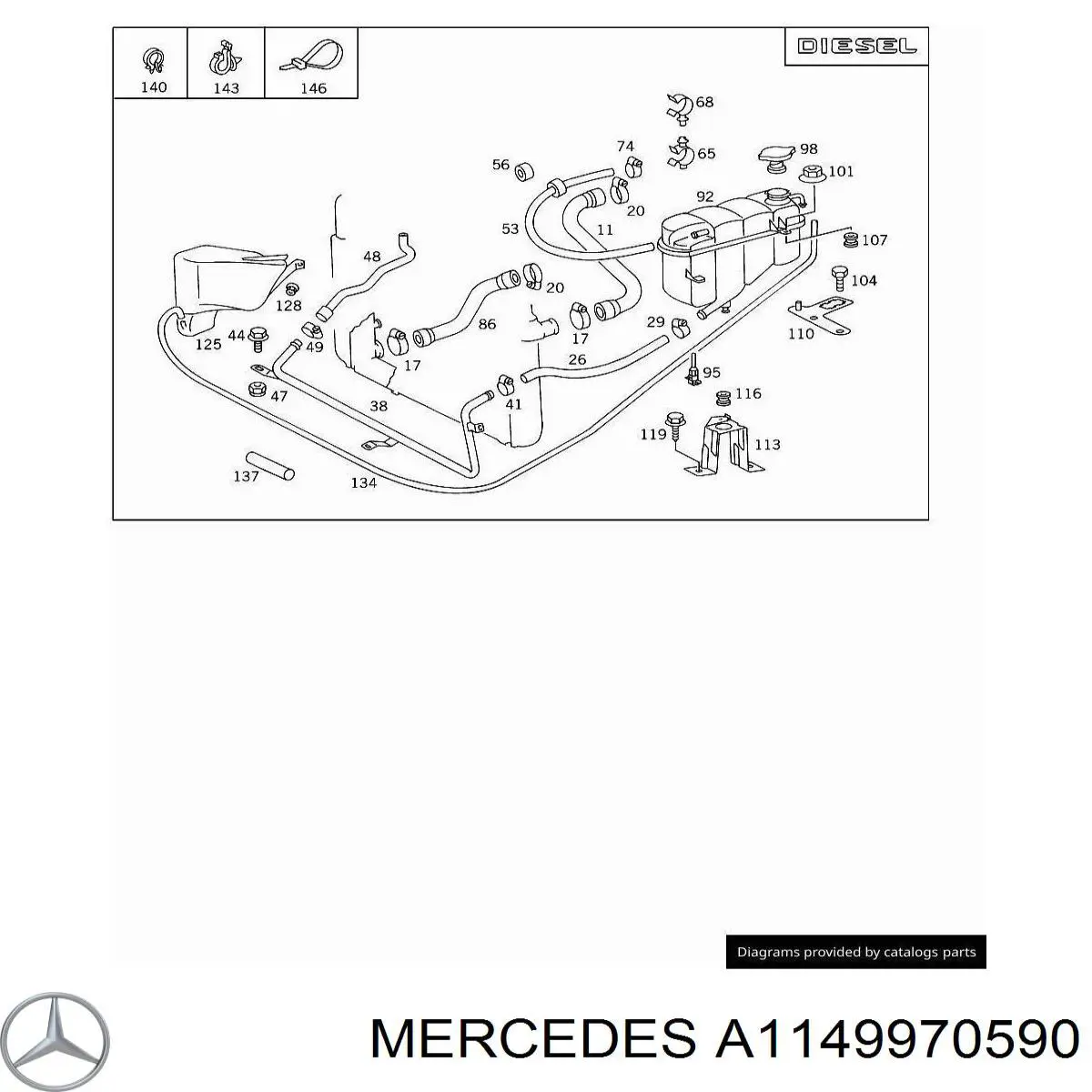  Mercedes A1149970590 preço, a partir de 5,32 USD