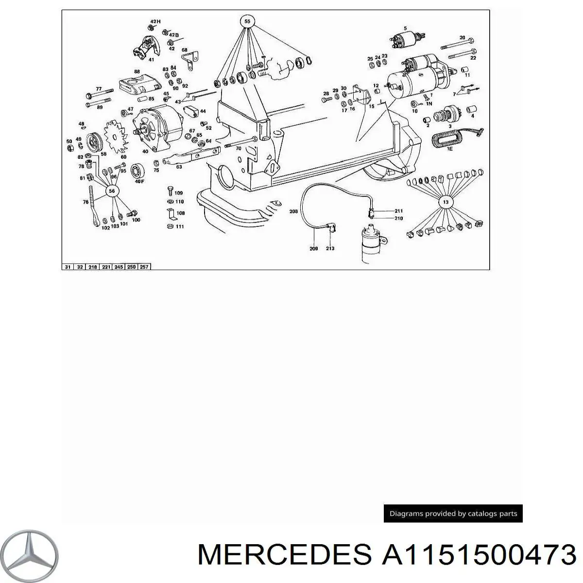  Mercedes A1151500473 preço, a partir de 658,62 USD