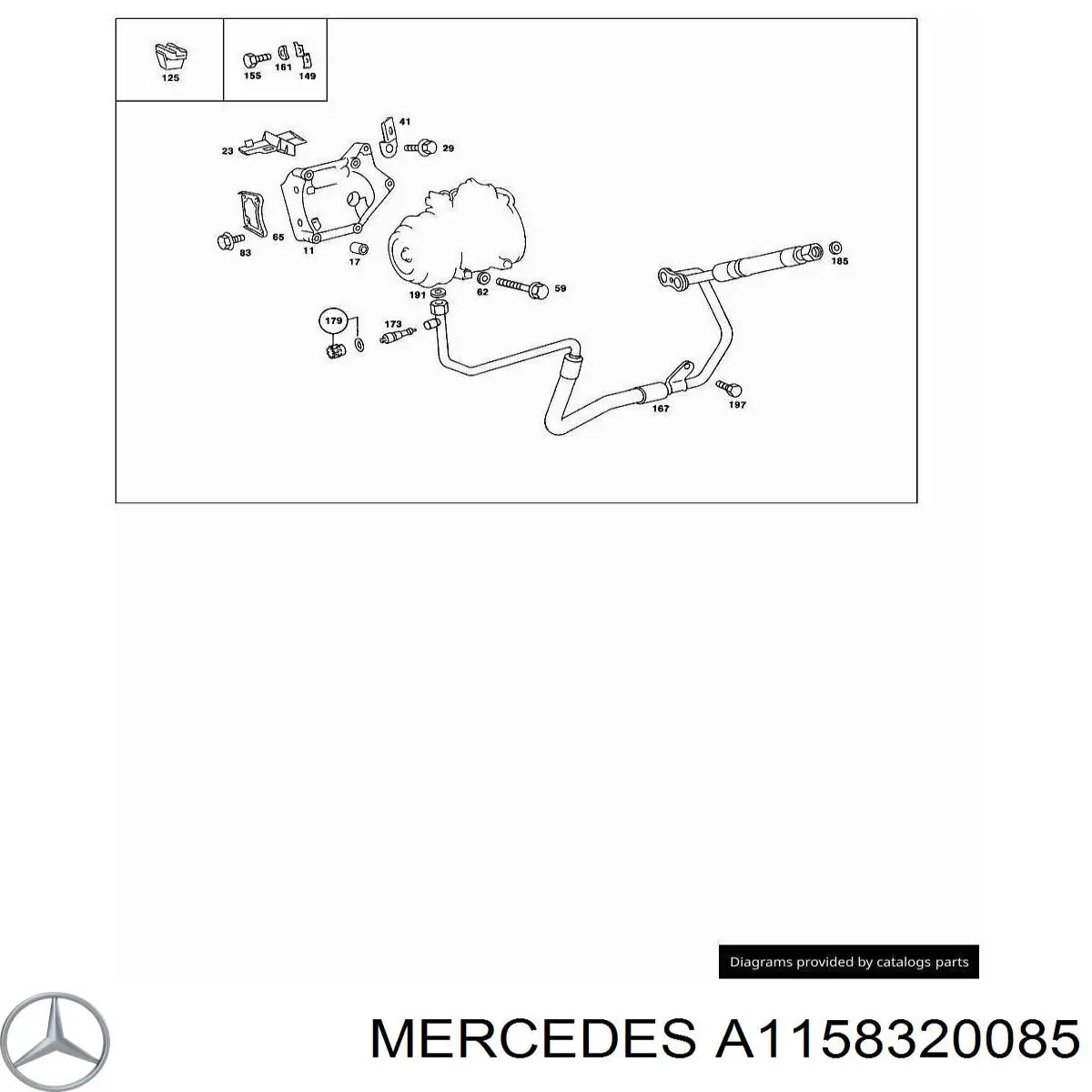  Mercedes A1158320085 preço, a partir de 14,76 USD
