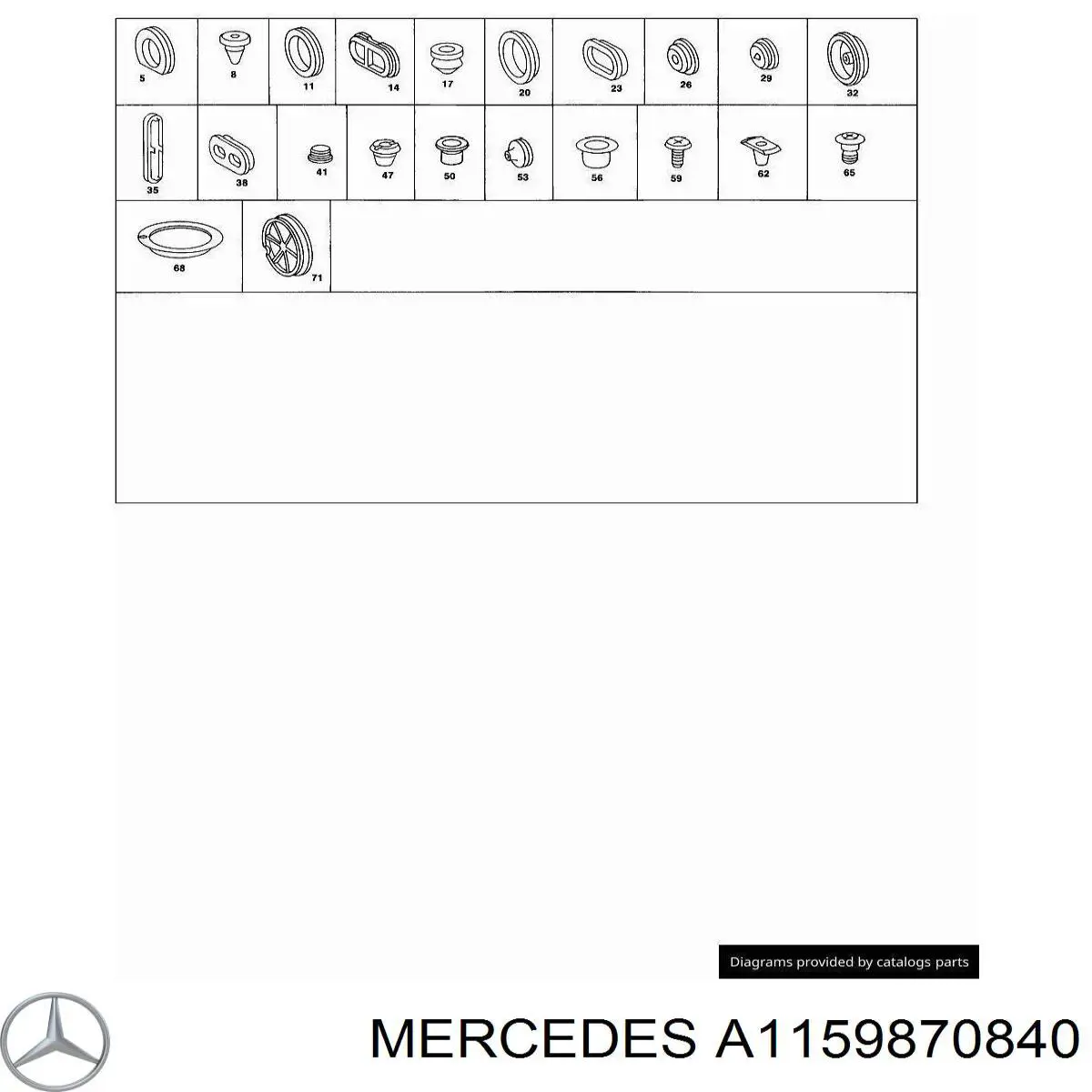  Mercedes A1159870840 preço, a partir de 2,98 USD